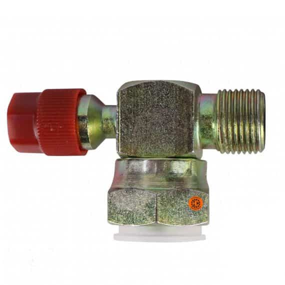 Challenger Sprayer Male Insert O-Ring Fitting, Tube-O, #8 (3/4") Hose w/ 134A Charge Port - Air Conditioner