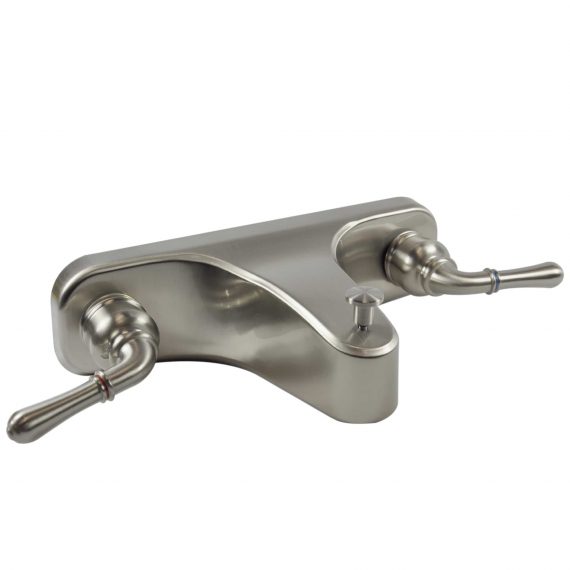 Danco 10883 8 in. Mobile Home Center-Set Tub/Shower Faucet with Lever Handles in Brushed Nickel
