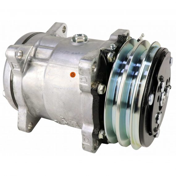 Ford Tractor Genuine Sanden SD5H14 Compressor, w/ 2 Groove Clutch - Air Conditioner