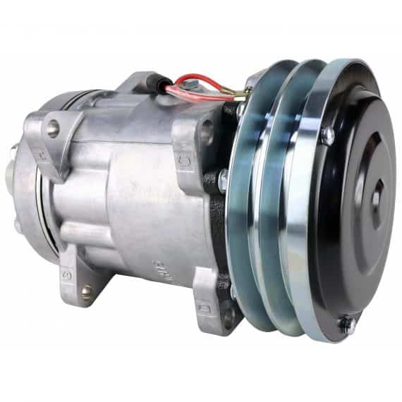 Hesston-Fiat Windrower Sanden SD7H15SHD Compressor, with 2 Groove Clutch - Air Conditioner