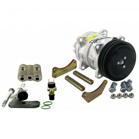 John Deere Combine Compressor Conversion Kit, Delco A6 to Sanden Style - Air Conditioner
