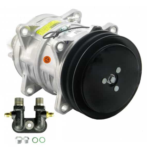 John Deere Windrower Genuine Seltec/Tama TM16 Compressor, with 2 Groove Clutch - Air Conditioner