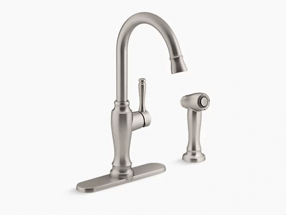 kohler Arsdale R24213-vs Single-handle kitchen faucet with sidespray