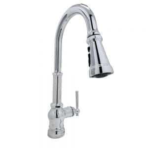 MOEN U Paterson S72003EVC Single-Handle Pull-Down Sprayer Smart Kitchen Faucet with Voice Control and PowerBoost in Chrome