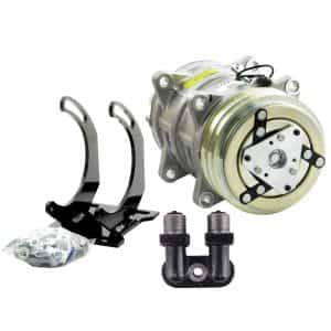 White Tractor Compressor Conversion Kit, York to Sanden Style - Air Conditioner