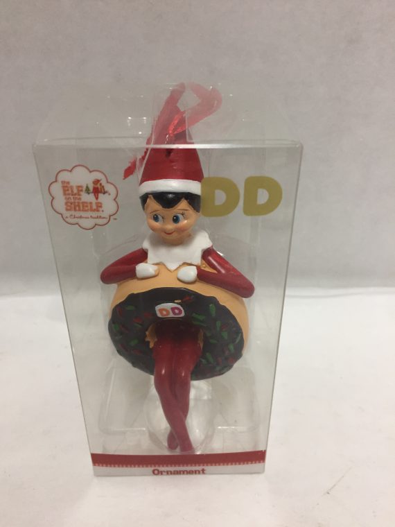dunkin-donuts-elf-on-the-shelf-ornament-chocolate-sprinkles-holiday-2018-new-in-box