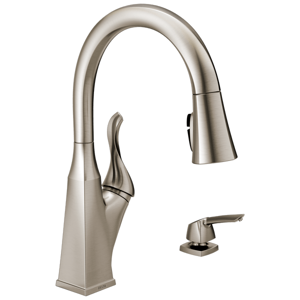Delta Everly 19741z-spsd-dst Single Handle Pulldown Kitchen Faucet With ShieldSpray® Technology In Spotshield Stainless
