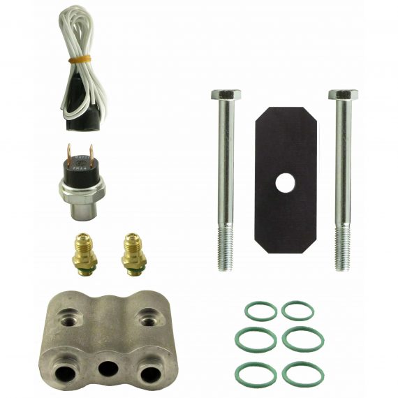 John Deere Combine High-Low Binary Pressure Switch Kit, Single Switch, 2" Spacer - Air Conditioner