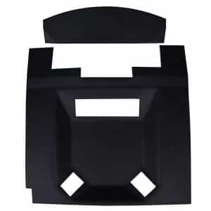 John Deere Combine Main Headliner, Black Tan Vinyl w/ Formed Plastic-Air Conditioner