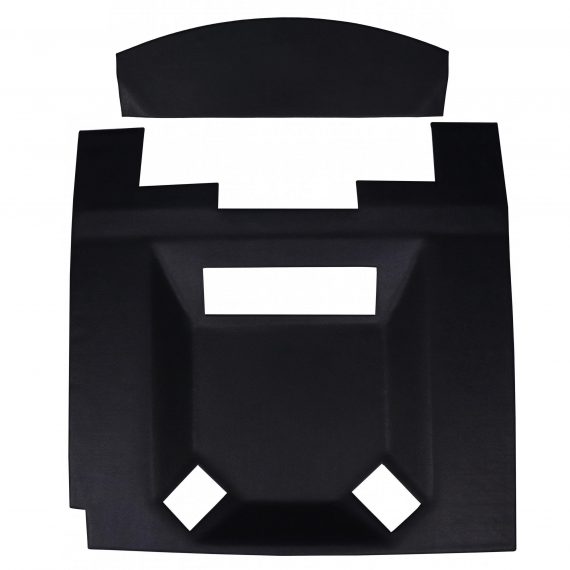 John Deere Windrower Main Headliner, Black Tan Vinyl w/ Formed Plastic-Air Conditioner