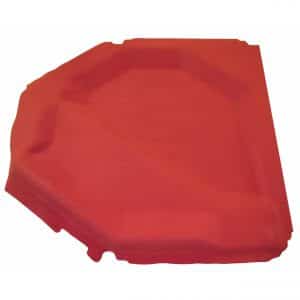 White Tractor Main Headliner, Red Preformed Cloth-Air Conditioner