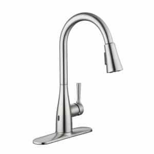 Glacier Bay Sadira 1005 889 478 Touchless Single-Handle Pull-Down Sprayer Kitchen Faucet with TurboSpray and FastMount in Stainless Steel