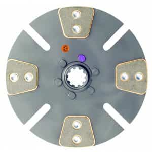 John Deere Combine 10″ Transmission Disc, 4 Pad, w/ 1-3/8″ 10 Spline Hub – New – R65439