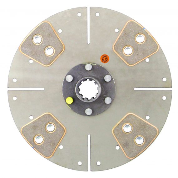 John Deere Combine 10″ Transmission Disc, 4 Pad, w/ 1-1/4″ 10 Spline Hub – New – R14612 NEW