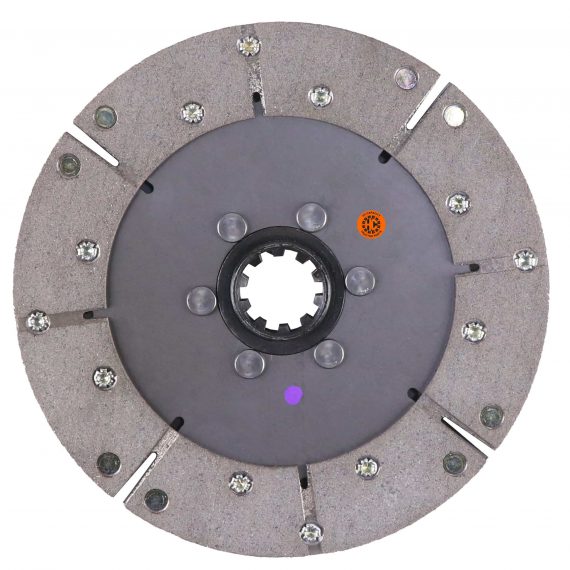 Massey Ferguson Combine 8″ Transmission Disc, Full Metallic, w/ 1-1/4″ 10 Spline Hub – New – M1022303