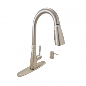 MOEN Boman 87162SRS Single Handle Pull-Down Sprayer Kitchen Faucet with Reflex and PowerBoost in Spot Resist Stainless