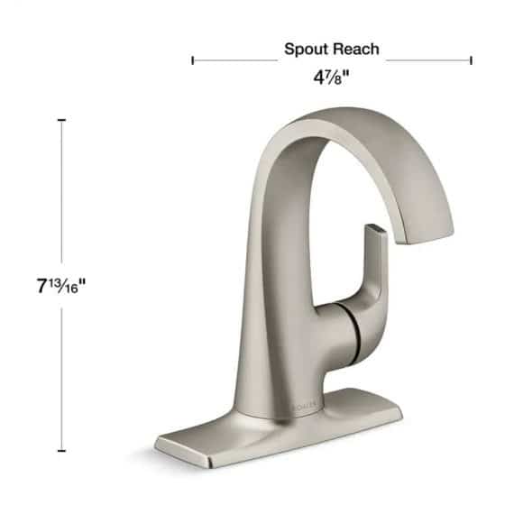 Kohler Cursiva R305774DBN SingleHandle Bathroom Sink Faucet in