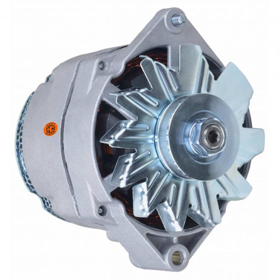Case Backhoe Alternator – New, 12V, 105A, 10SI, Aftermarket Delco Remy – 89017575N