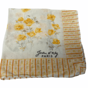 Jean d’Orly Bouquets of Yellow Roses Hanky Handkerchief Hankie