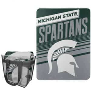 Michigan State Spartans Fleece Throw & Tote Bag 60×80