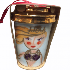 Starbucks Illustrated Siren Ornament To Go Cup 2015 New