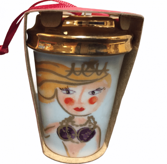 Starbucks Illustrated Siren Ornament To Go Cup 2015 New