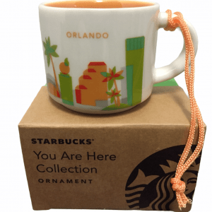 Starbucks Orlando You Are Here Ceramic Ornament Mini Mug Espresso Cup New
