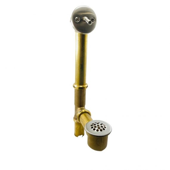 MOEN 90410BN Brass Trip-Lever Drain Assembly in Brushed Nickel