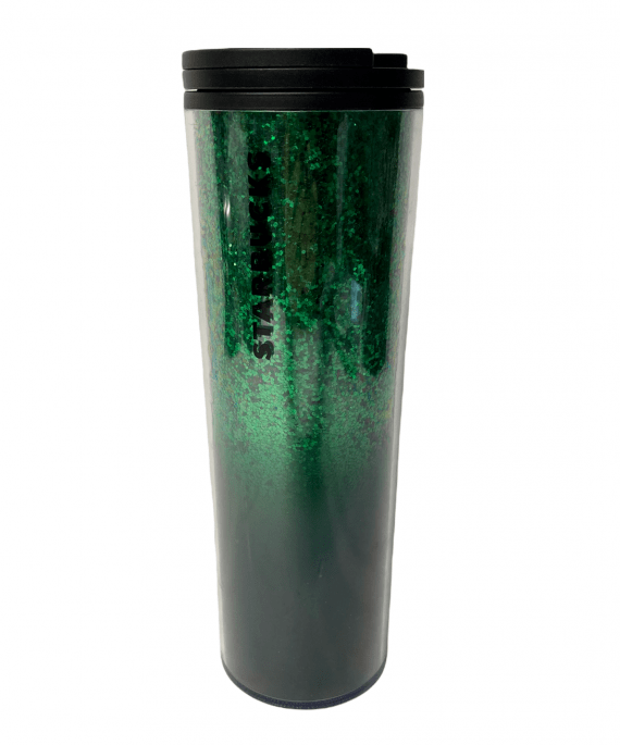 Starbucks Holiday Hot Cold Cup 16oz Green Sparkle Glitter Tumbler