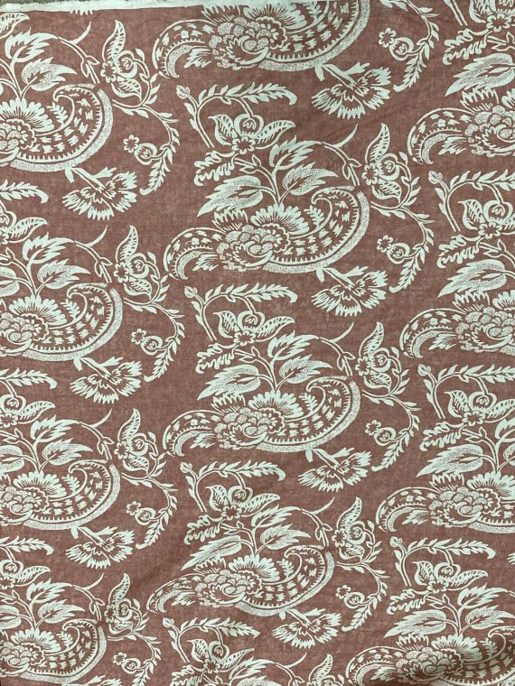 pottery-barn-fabric-allessandra-print-red-combo-1-1-2-yards-new