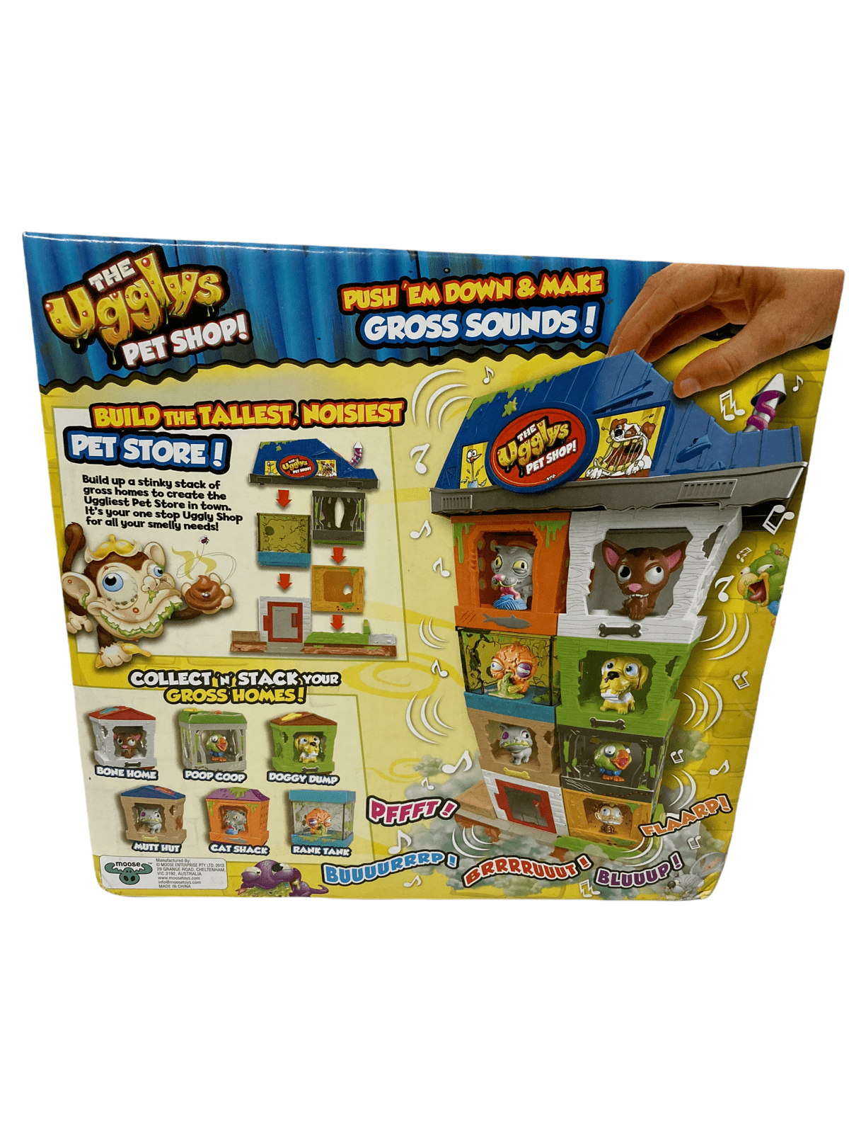 New The Ugglys Pet Shop Pet Store Stack Your Gross Homes Exclusive Manic Monkey 