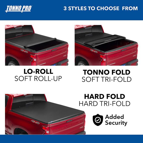 tonno-pro-lo-roll-soft-roll-up-truck-bed-tonneau-cover-lr-1015-fits-2004-2006-gmc-sierra-chevrolet-silverado-1500-58-bed-68-4-black