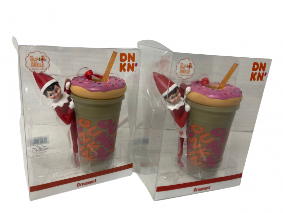 2-dunkin-elf-on-the-shelf-ornaments-boy-and-girl-iced-coffee-and-strawberry-donut-copy