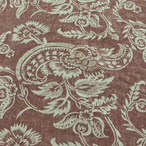Pottery Barn Fabric Allessandra Print Red Combo 1 1/2 Yards New