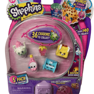 SHOPKINS Season 5 Pack Charm Bracelet Backpack + 1 Hidden Inside Toy New