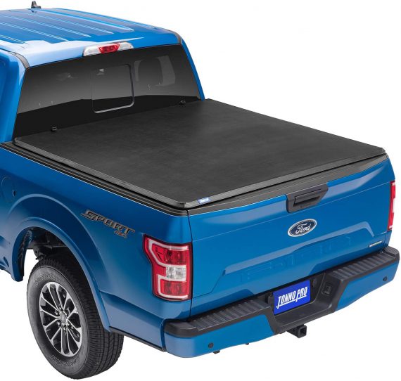 Tonno Pro Hard Fold, Hard Folding Truck Bed Tonneau Cover | HF-352 | Fits 2017 – 2021 Ford F-250/350 Super Duty 6′ 10″ Bed (81.9″) , Black