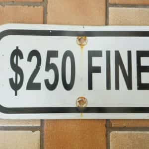 $ 250 FINE original painted aluminum vtg warning no parking city street sign