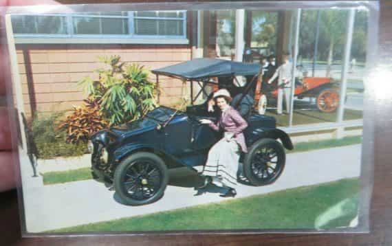 1913 OAKLAND TOURING CAR CARRIAGE CAVALCADE SILVER SPRINGS FLORIDA post card