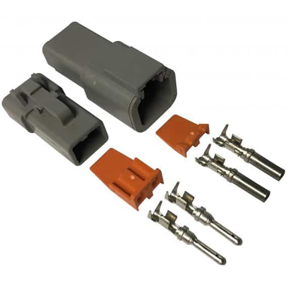 2-Pin Deutsch DTP Electrical Connector, 25 Amp, 10-14 AWG – 8302116
