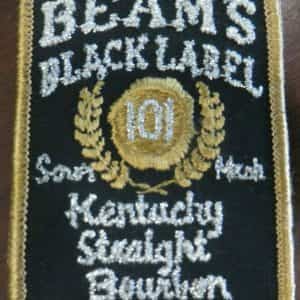 90 PROOF BEAM’S BLACK LABEL101 SOUR MASH KENTUCKY STRAIGHT BOURBON WHISKEY PATCH