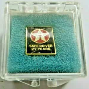 23 YEARS TEXACO SAFE DRIVING AWARD LAPEL PIN,STAR INDUSTRIES GOLD FILLED