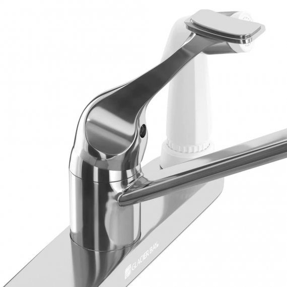 glacier-bay-1000-021-812-single-handle-standard-kitchen-faucet-with-white-side-sprayer-in-chrome