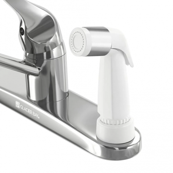 glacier-bay-1000-021-812-single-handle-standard-kitchen-faucet-with-white-side-sprayer-in-chrome