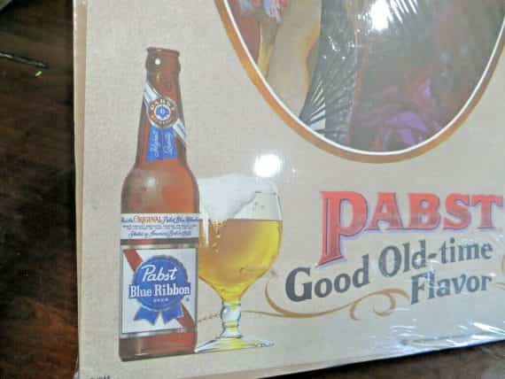 pabst-good-old-time-flavor-since-1844-blue-ribbon-beer-paper-sign-beautiful-lady
