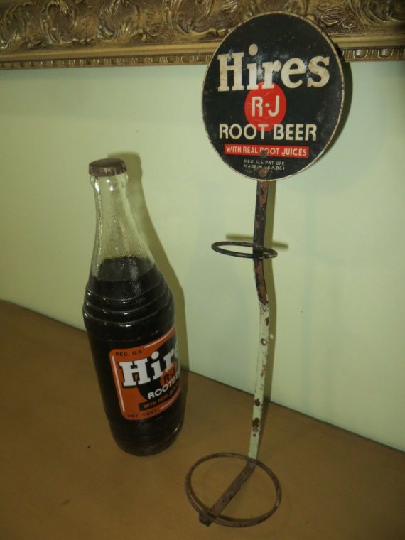 hires-r-j-root-beer-with-real-root-juices-26-oz-bottle-holder-wall-mount-sign