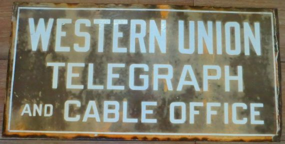 western-union-telegraph-and-cable-office-double-sided-1900s-porcelain-sign-rare