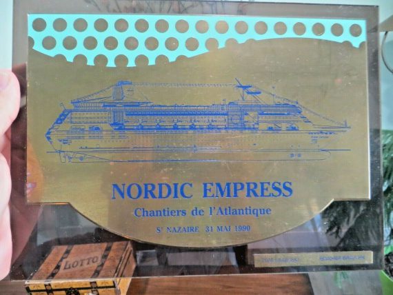 nordic-empress-chantiers-de-latlantique-st-nazaire-1990-brass-cruise-ship-sign
