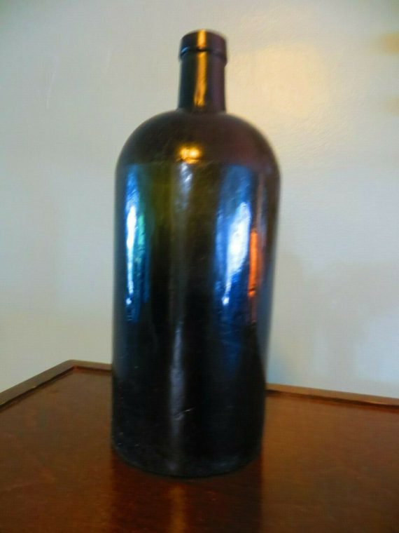 applied-top-2-seams-dark-black-beautiful-antique-1800s-bottle-rare