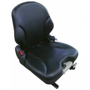 AGCO Tractor Grammer Low Back Seat, Black Vinyl w/ Mechanical Suspension – S8301450