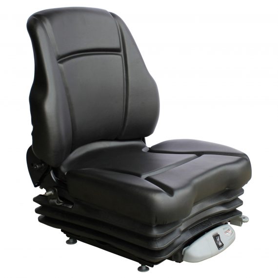 AGCO Tractor Sears Low Back Seat, Black Vinyl w/ Air Suspension – S8302049